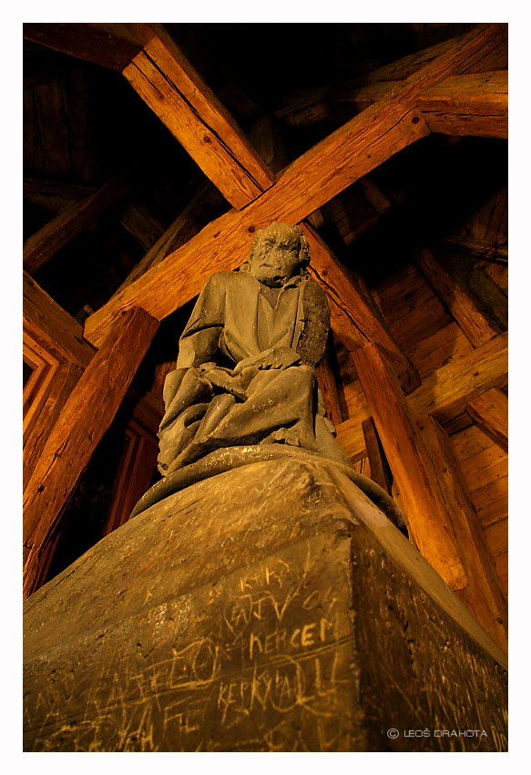 Socha věžníka v Mostecké věži z přelomu 14. a 15. století (2009) 6171